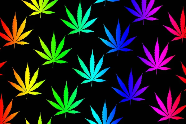 Kenevir üzerinde marihuana yaprağı fotoğrafı güzel bir arka plan, doku resmi. - Görüntü