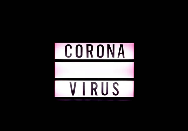 Informationen Für Die Menschliche Bevölkerung Während Einer Coronavirus Pandemie Haus — Stockfoto
