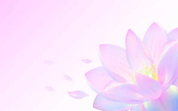 Realistische vectorillustratie van lotusbloemen. Achtergrond, Spa, tropische bloemen. — Stockvector
