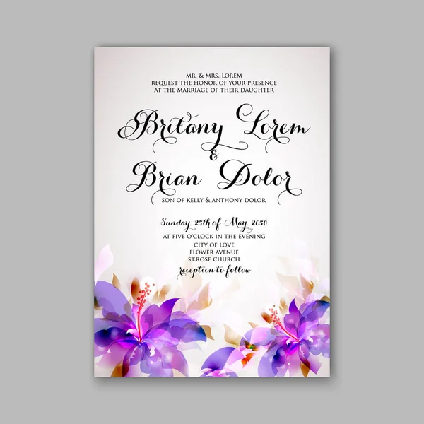 ロマンチックなピンクの牡丹花束花嫁の結婚式の招待状のデザイン テンプレート — ストックベクタ