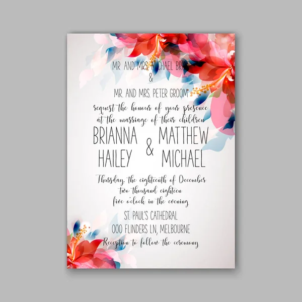 ロマンチックなピンクの牡丹花束花嫁の結婚式の招待状のデザイン テンプレート ロイヤリティフリーストックベクター