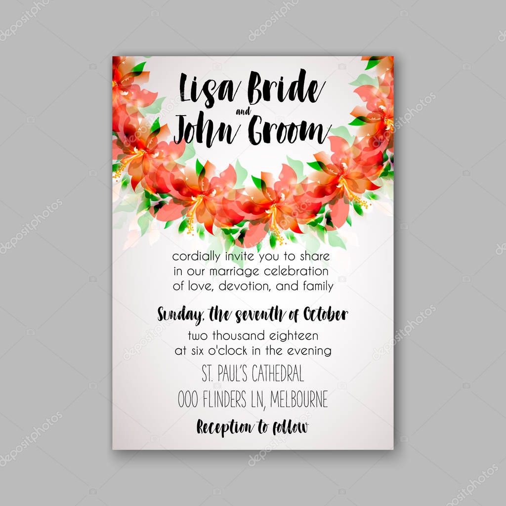 Romantic pink peony bouquet bride wedding invitation template design