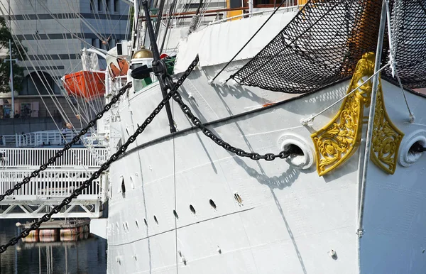 Segelbåten Som Ankare — Stockfoto