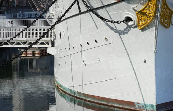 Αναμνηστικό Πλοίο Nippon Maru Της Ιαπωνικής Yokohama Λιμάνι Της Ημέρας — Φωτογραφία Αρχείου