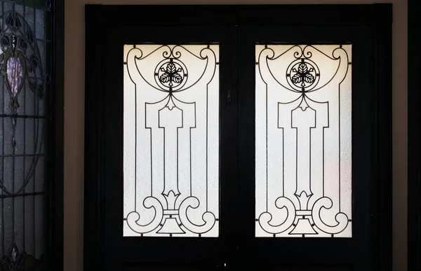 Diseño Decorativo Del Cristal Puerta —  Fotos de Stock