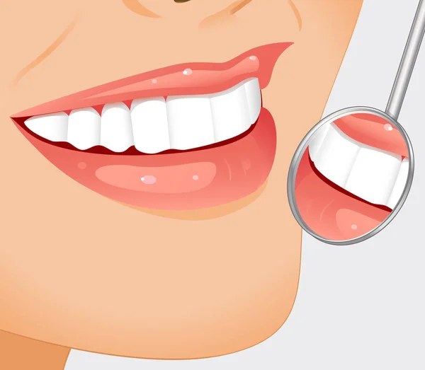 Sonrisa de dientes sanos — Vector de stock