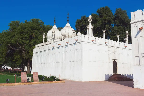 Moti Masjid Parelmoskee Red Fort Delhi India — Stockfoto