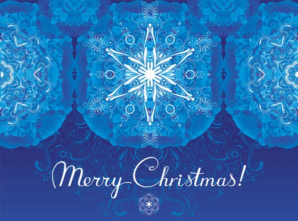 Frost Muster Weihnachtsgrußkarte — Stockvektor