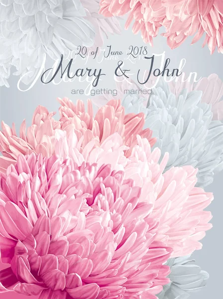 Carte d'invitation de mariage Aster — Image vectorielle