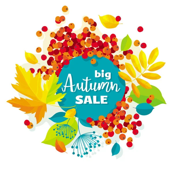 Autunno foglie vettoriale vendita banner — Vettoriale Stock