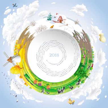 vektörel takvim için 2018