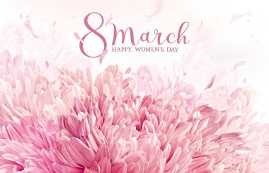 8 Mart çiçek tebrik kartı