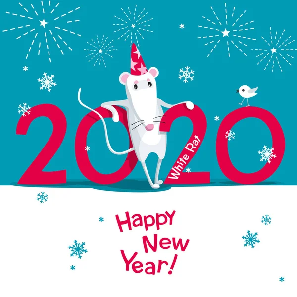 2020年白鼠病媒 — 图库矢量图片