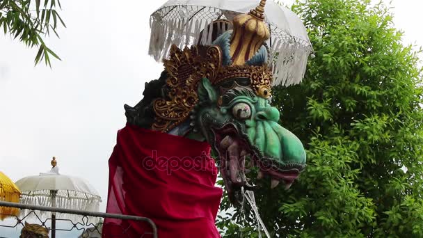Statua del drago di Bali — Video Stock