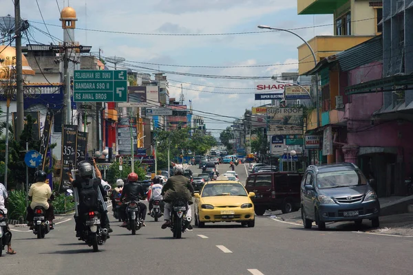 Pekanbaru şehrin cadde görünümü