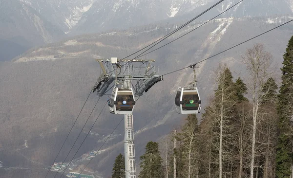 Cabins of a cableway — Stock Photo, Image