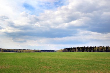 Bahar bulutlu manzara