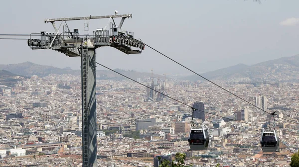Barcelona kötélpálya megtekintése — Stock Fotó