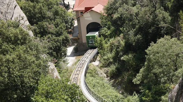 Tren funicular de Montserrat — Foto de Stock