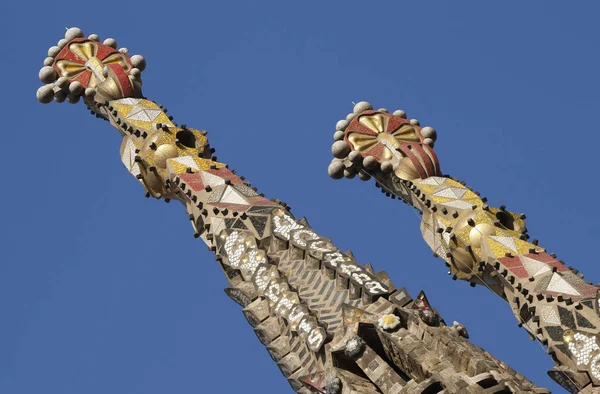 Turmspitzen der sagrada familia — Stockfoto