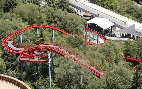 Tibidabo red rollercoaster — Stok fotoğraf