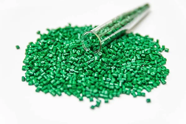 Polymeric dye. Colorant for plastics. Pigment in the granules. — Stock Photo, Image