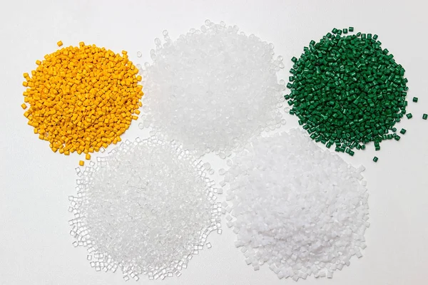 Polymeric dye. Colorant for plastics. Pigment in the granules. — Stock Photo, Image