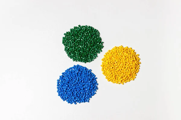 Polymeric dye. Colorant for plastics. Pigment in the granules. — Stock Photo, Image