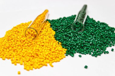 Polimer boya. Renklendirici plastikler için. Pigment granülleri.