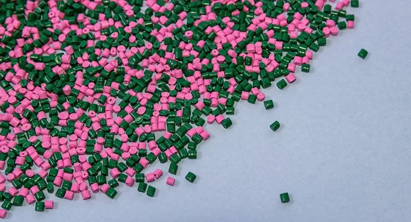 Polymeric dye. Plastic pellets. Colorant for  the granules. — Stock Photo, Image