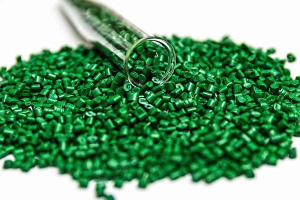 Polymeric dye. Colorant for plastics. Pigment in the granules. — Stock Photo, Image