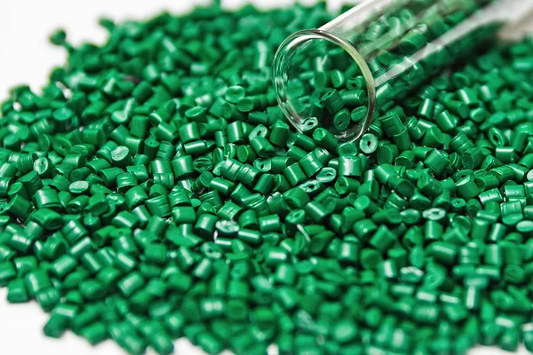 Polymeric dye. Colorant for plastics. Pigment in the granules. — Stock Photo, Image