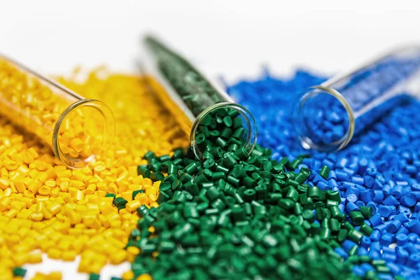 Polymeric dye. Colorant for plastics. Pigment in the granules.