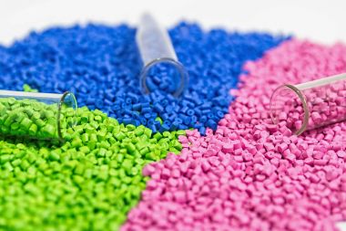 Polimer boya. Renklendirici plastikler için. Pigment granülleri.