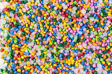 Polimer boya. Plastik granül. Renklendirici plastikler için. Pigment granülleri içinde. Polimer boncuklar