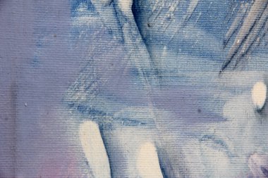 Çadır fırçasında yağlı boya renkli fırça darbeleri