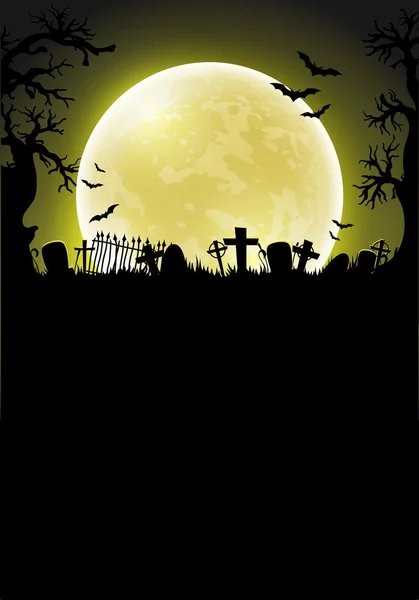 Halloween Hintergrund mit Mond — Stockvektor