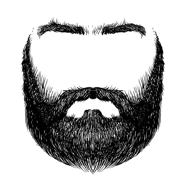 Barba, bigode, sobrancelhas —  Vetores de Stock
