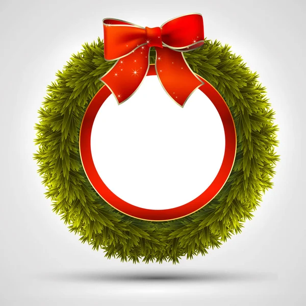 Decorative Christmas wreath — Stock Vector