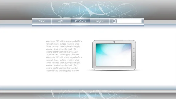 Mall för webbplats — Stock vektor