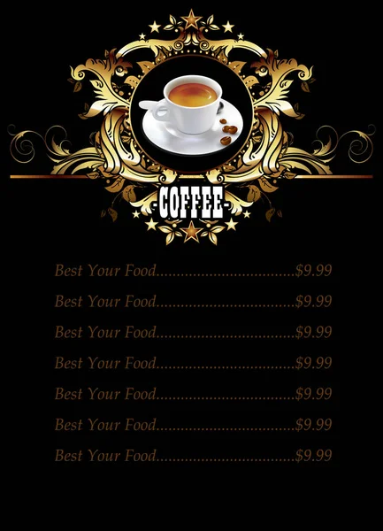 Кафе меню дизайн — стоковий вектор