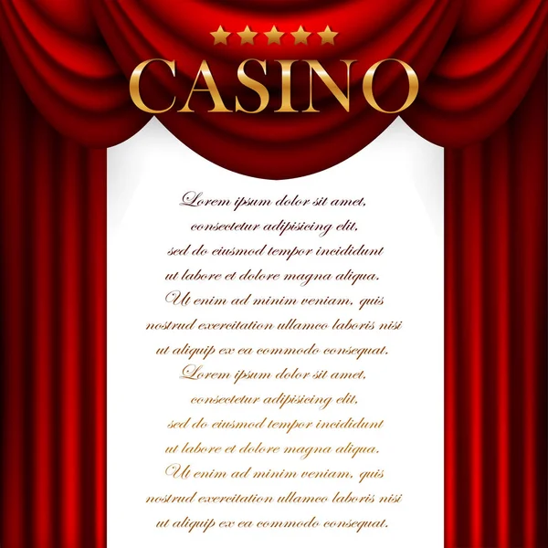 Diseño de casino de publicidad — Archivo Imágenes Vectoriales