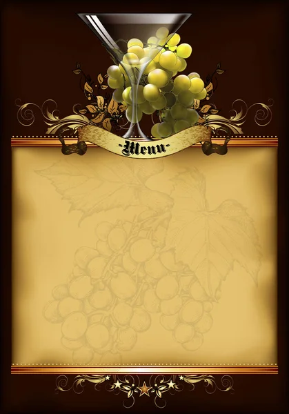 Conception de menu de vin — Image vectorielle