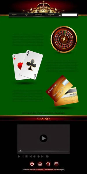 Casino publicité design — Image vectorielle