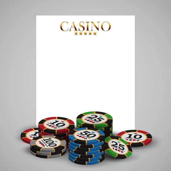 Diseño de publicidad de casino — Vector de stock