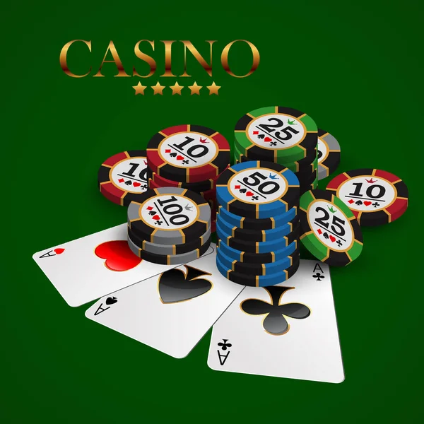 Casino reklam tasarımı — Stok Vektör