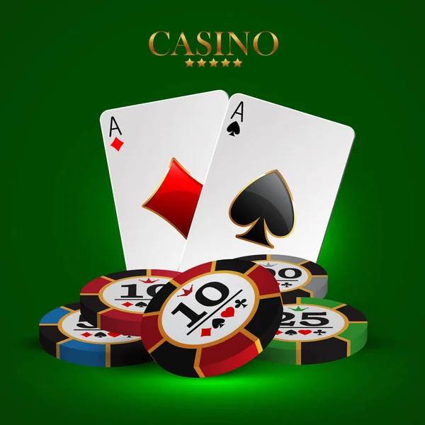 Diseño de publicidad de casino — Archivo Imágenes Vectoriales