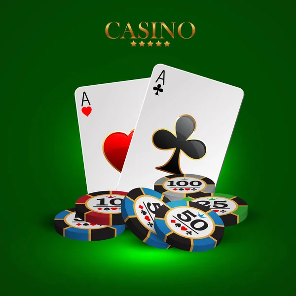 Casino publicité design — Image vectorielle