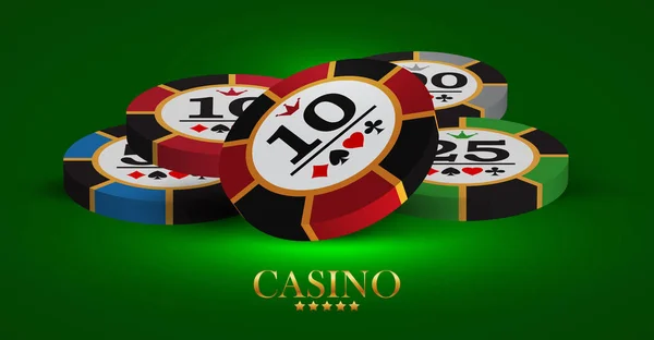 Casino advertising design — Stock Vector