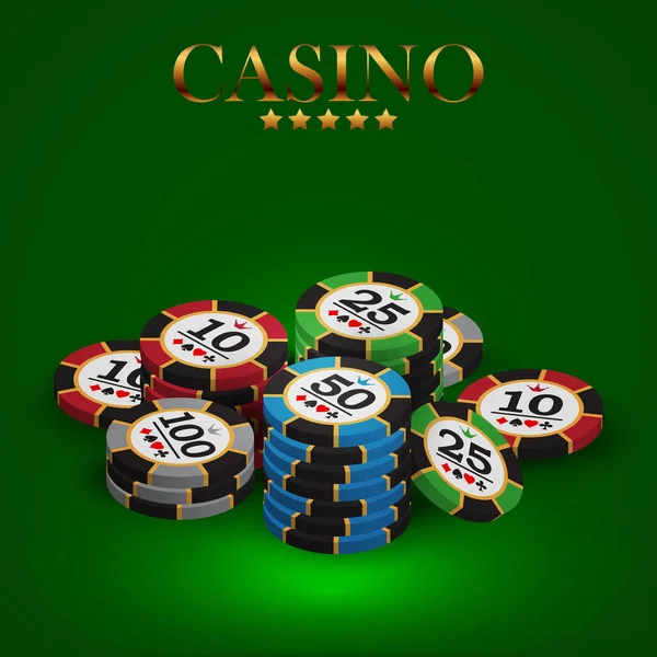 Diseño de publicidad de casino — Archivo Imágenes Vectoriales